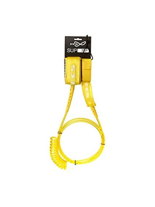 FCS SUP Regular ankle  coiled Leash 10'0" gelb